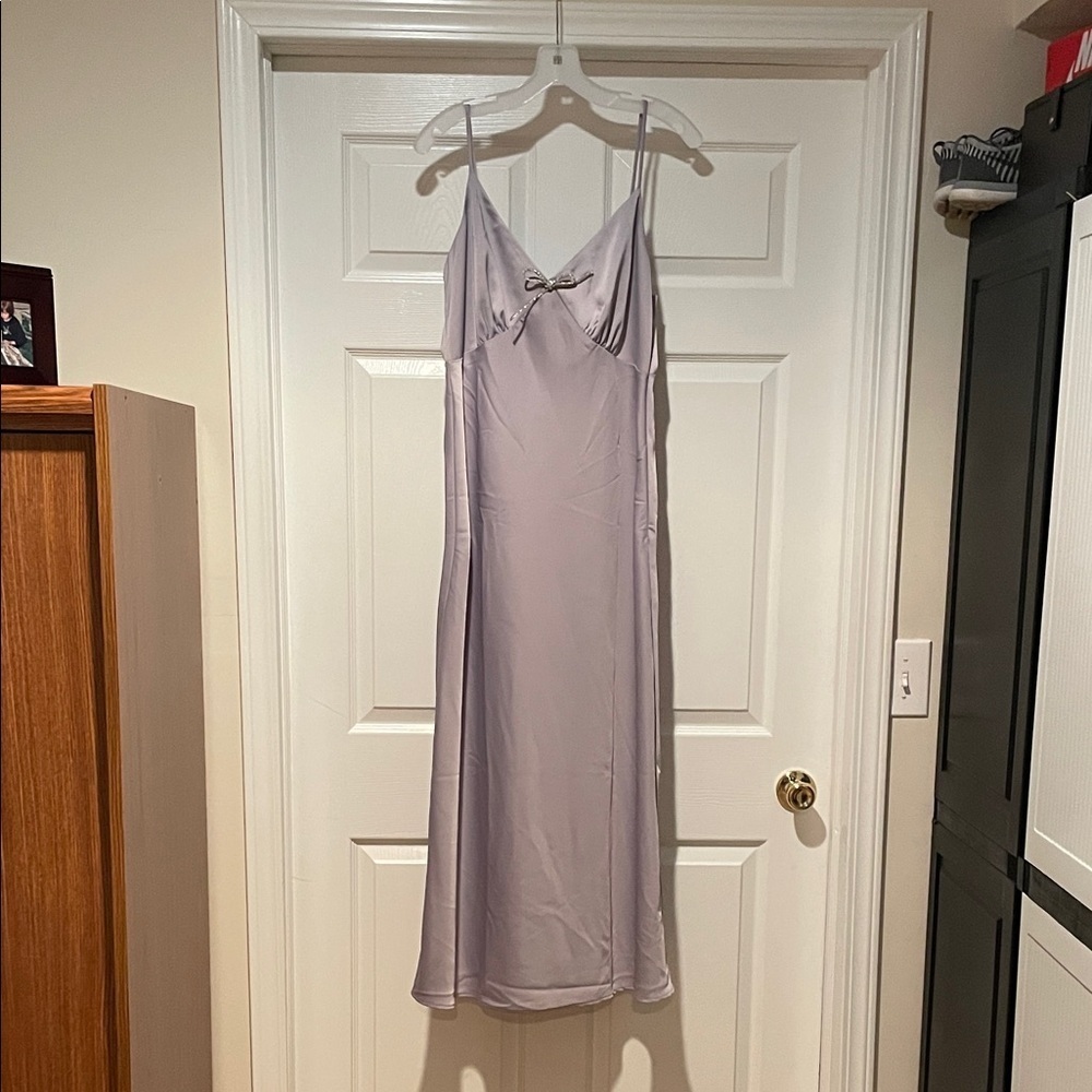 Wayf Lavender Chemise Slip Dress